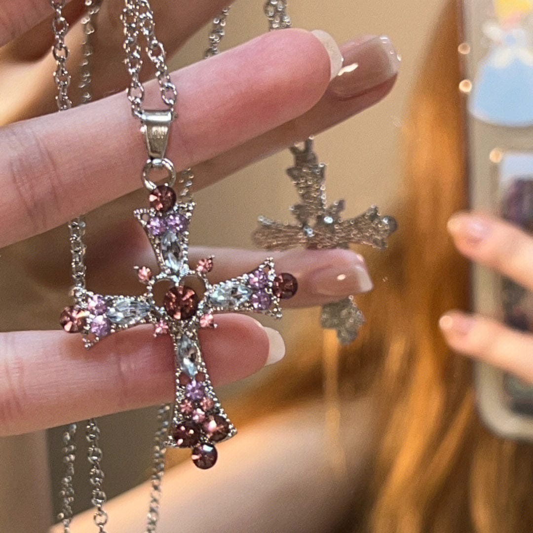 Blessed Gem Cross Necklace