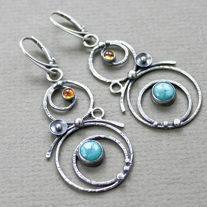 Blue Gemstone Earrings