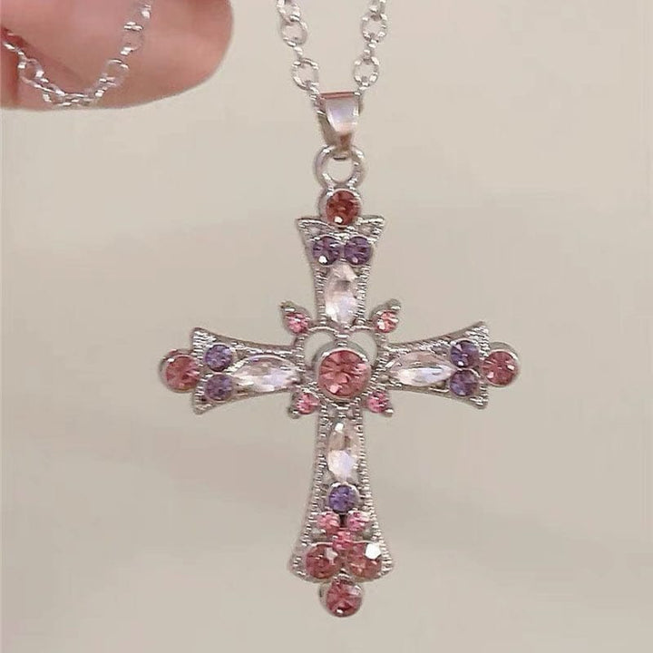 Blessed Gem Cross Necklace