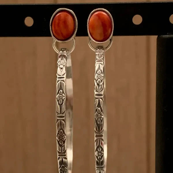 Opal Inlay Fashion Earrings