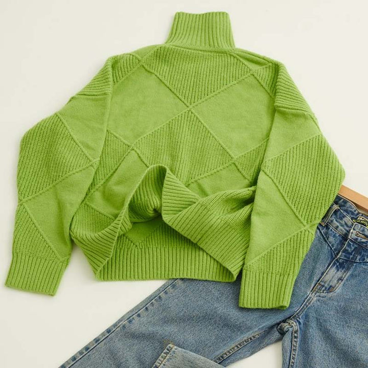 Remmy | Structured Roll Neck Jumper in Knit