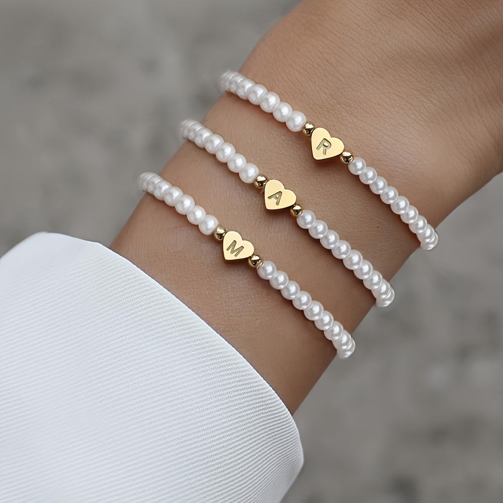 Charming Initial Heart Bracelet