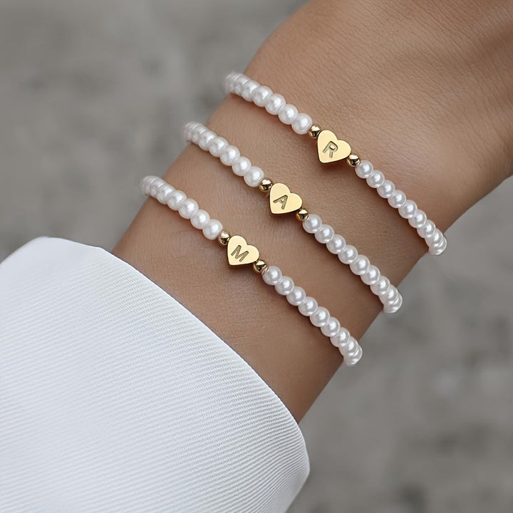 Charming Initial Heart Bracelet