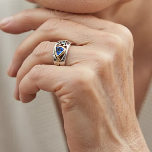 Retro Blue Ring