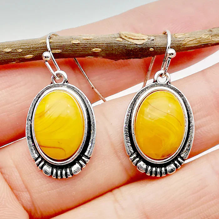 Golden Gemstone Earrings