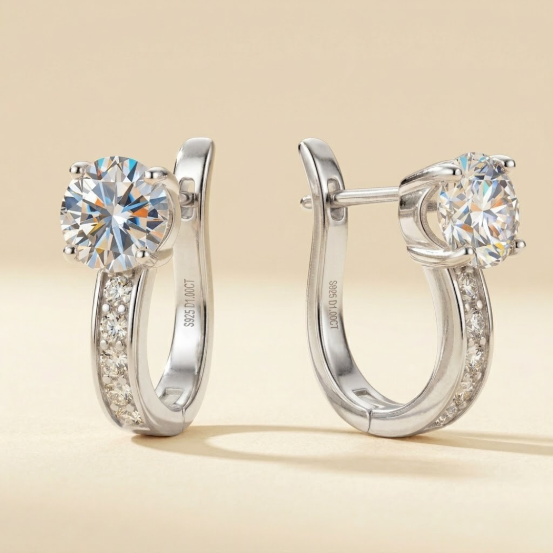 Gold Channel Earrings - Elegant Design