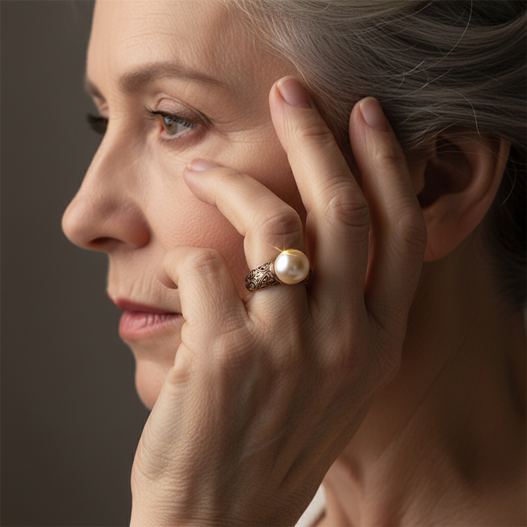 Vintage Gold Pearl Ring