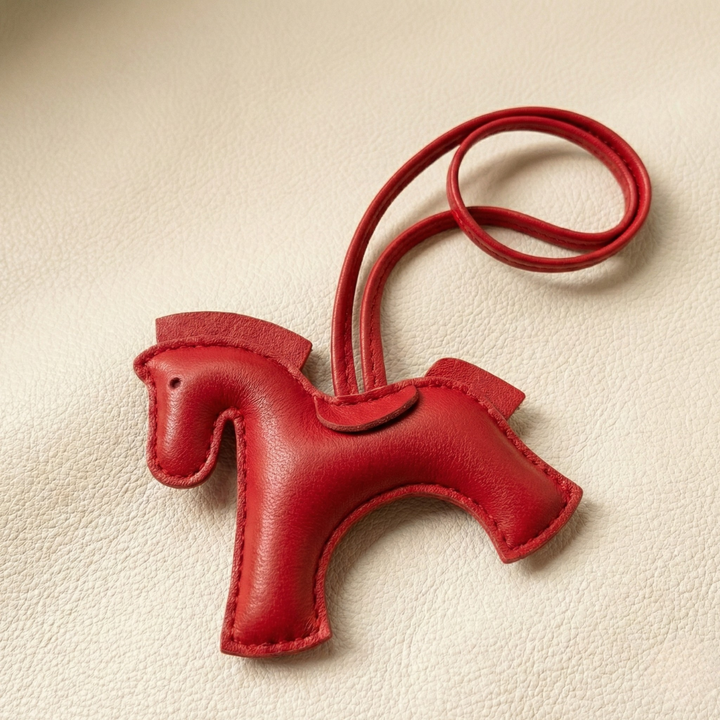 Handcrafted Leather Horse Keychain