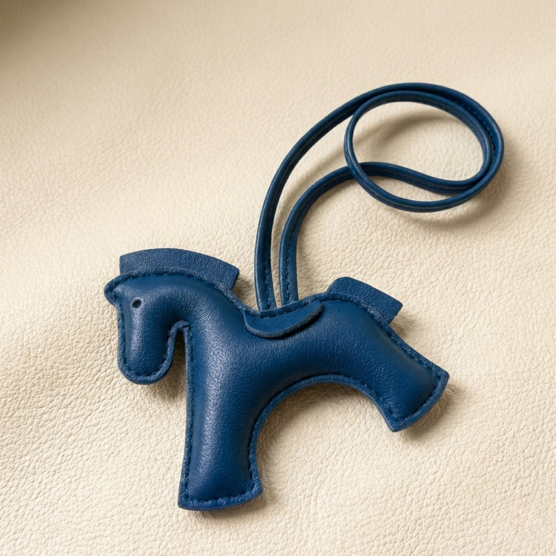 Handcrafted Leather Horse Keychain