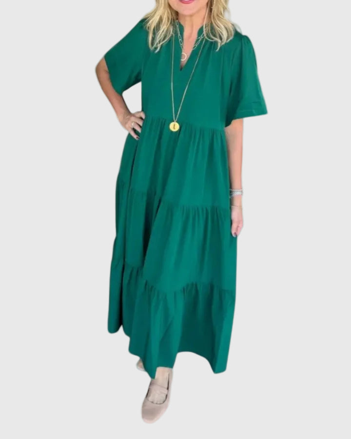 Rebecca | Maxi Dress with Checkered Pattern