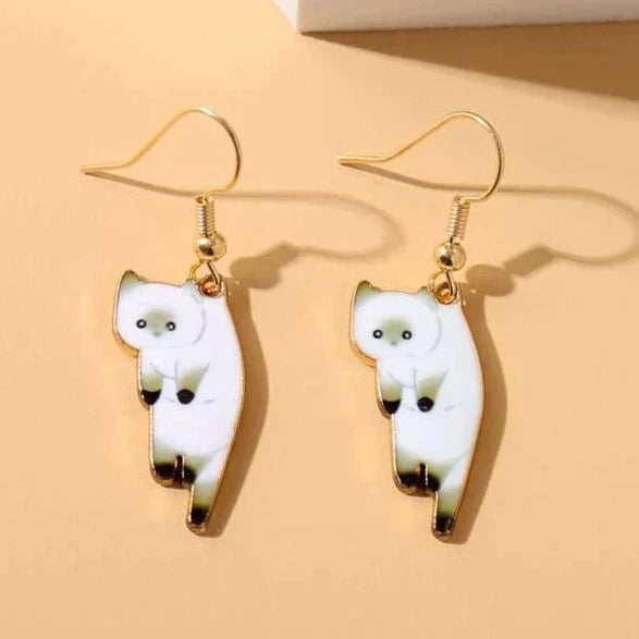 Cat-Shaped Dangle Earrings