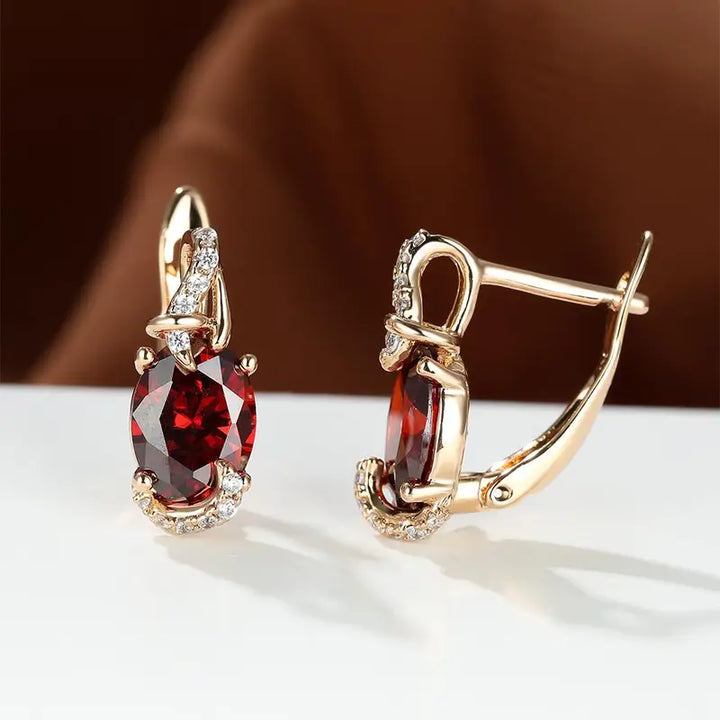 Crimson Twilight Dangle Earrings