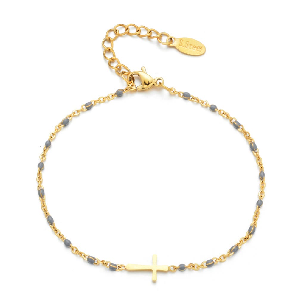 Elegant Minimalist Cross Bracelet