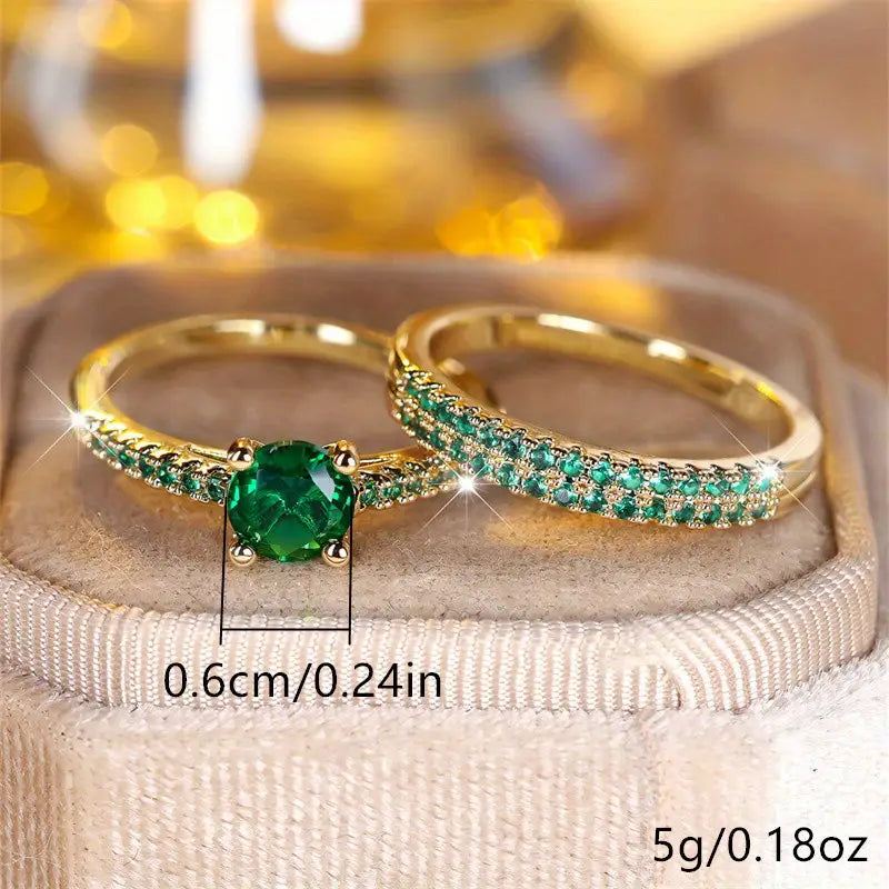 Serena Celeste Emerald Ring Set" can be rewritten as "Serena Celeste Emerald Ring Collection.