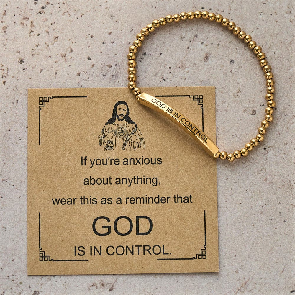 God Is in Control Beaded Bracelet: Daily Reminder of His Sovereignty