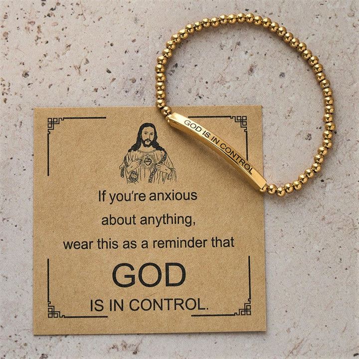 God Is in Control Beaded Bracelet: Daily Reminder of His Sovereignty
