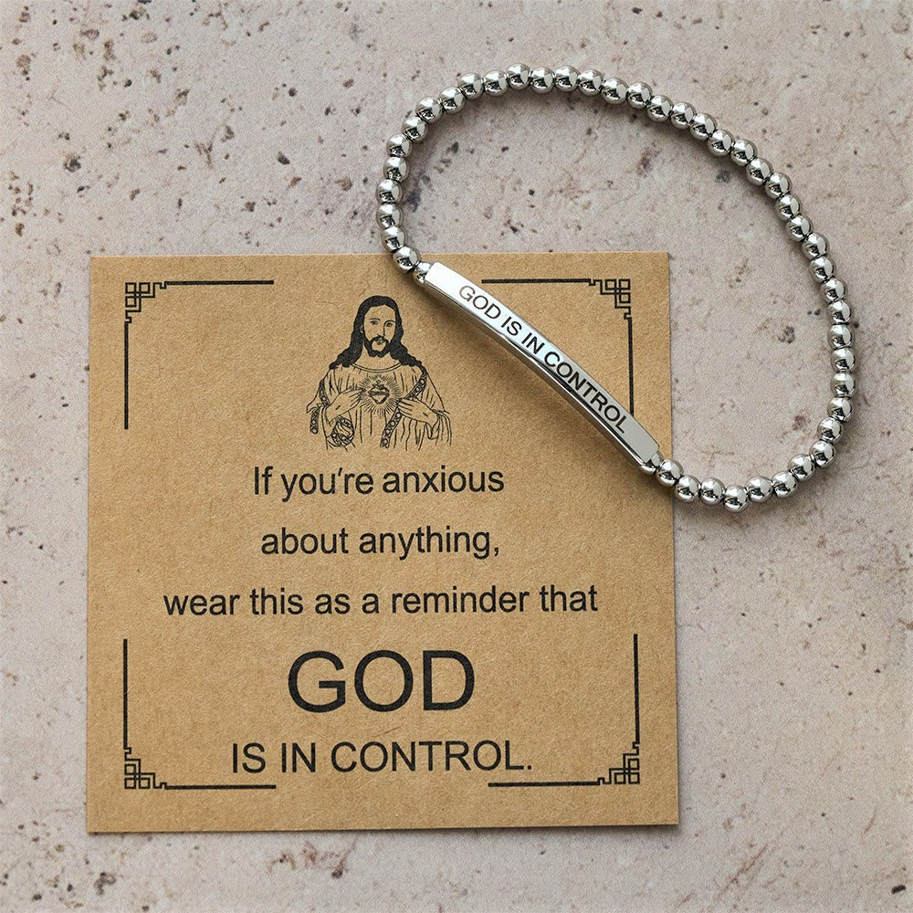 God Is in Control Beaded Bracelet: Daily Reminder of His Sovereignty