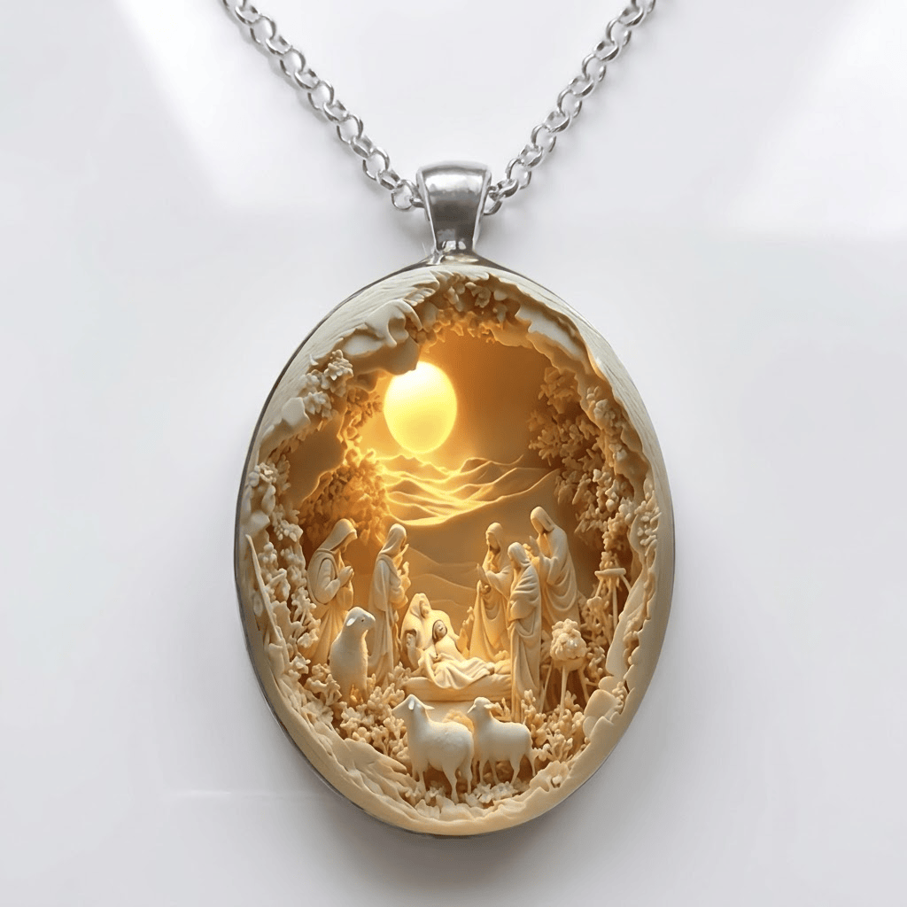 Nativity Glass Collar