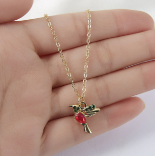 Hummingbird Necklace & Earring Set