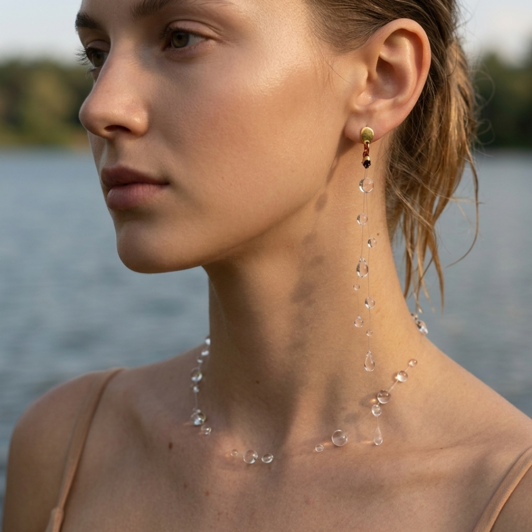 Water Drop Necklace Set" can be rewritten as "Elegant Water Drop Necklace Set.
