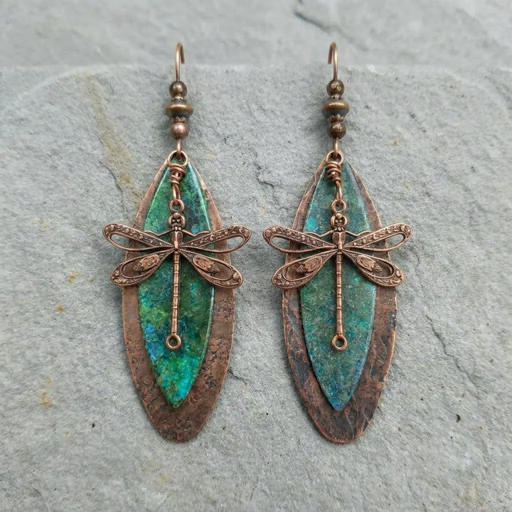 Bohemian Dragonfly Vintage Dangle Earrings