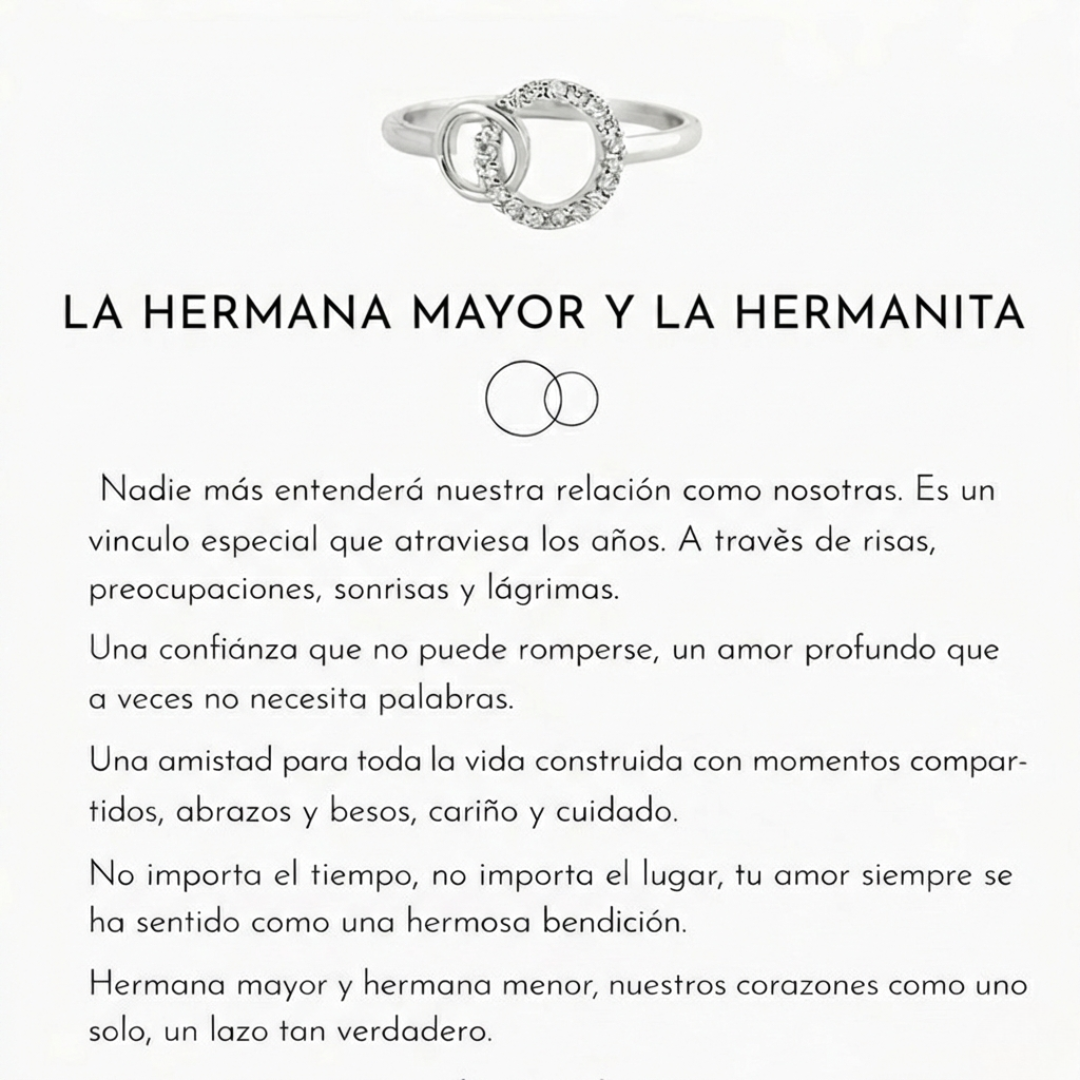 Sisters Forever Adjustable Ring – Big Sister & Little Sister