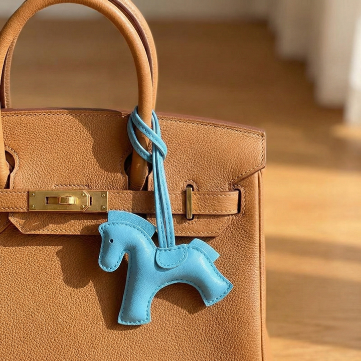 Handcrafted Leather Horse Keychain