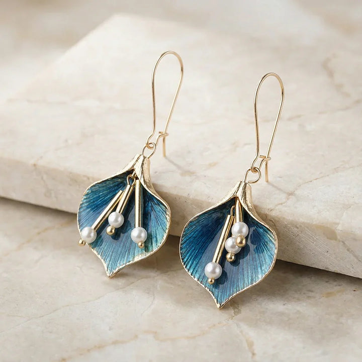 Vintage Pearl and Flower Earrings