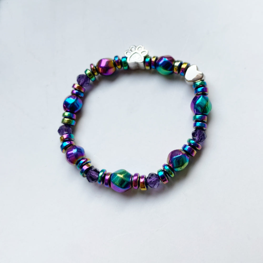 Magnetic Footprint Pendant Bracelet