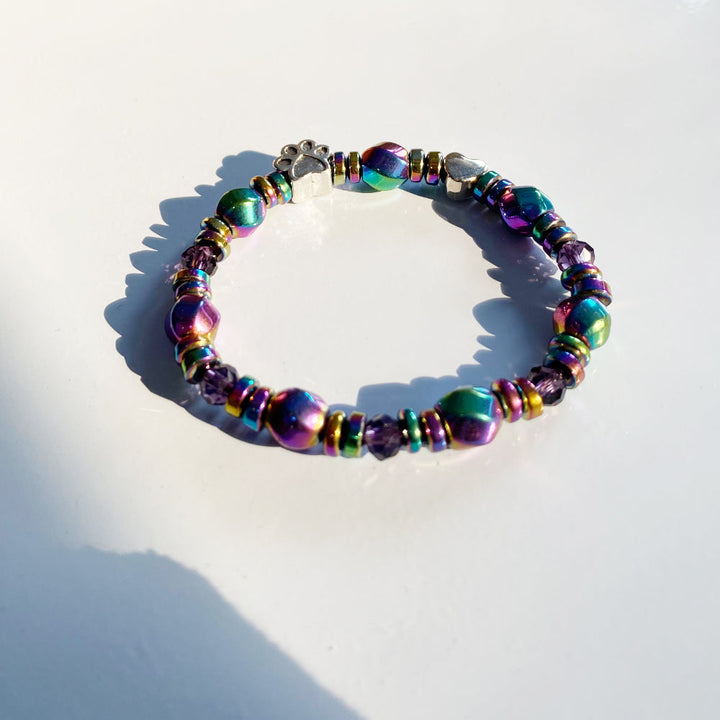 Magnetic Footprint Pendant Bracelet