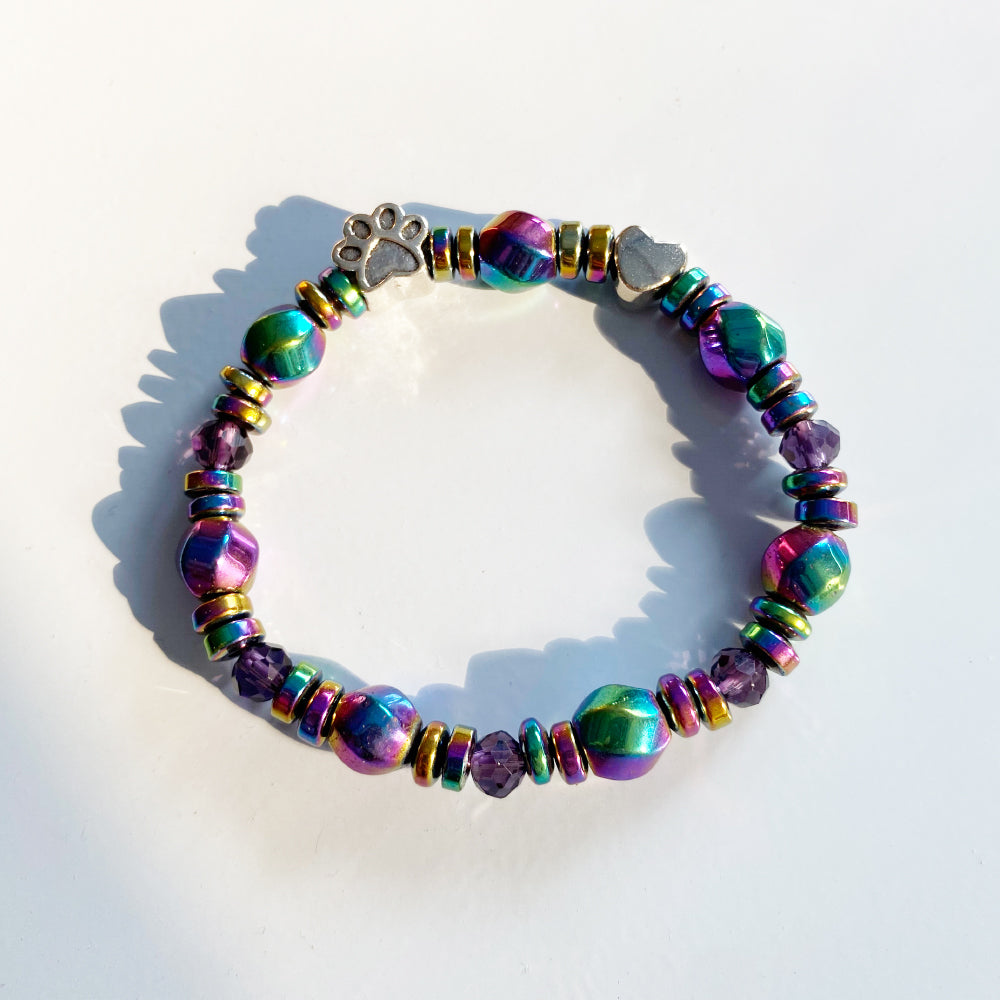 Magnetic Footprint Pendant Bracelet