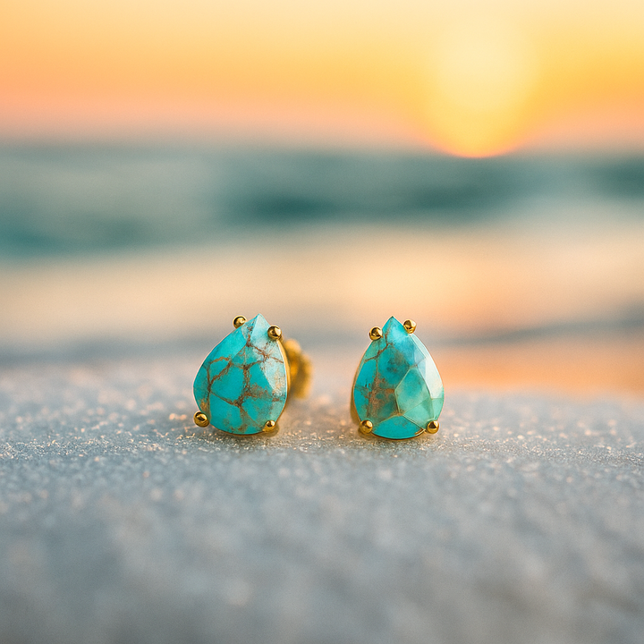 Turquoise Tear Drop Earrings