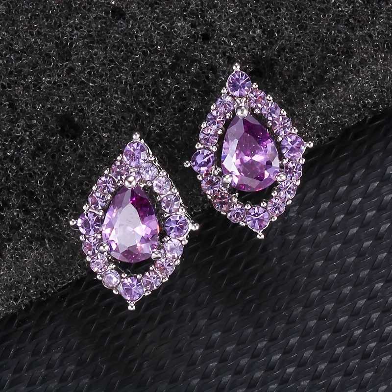 Nadine Amethyst Jewelry Set: Necklace & Earrings