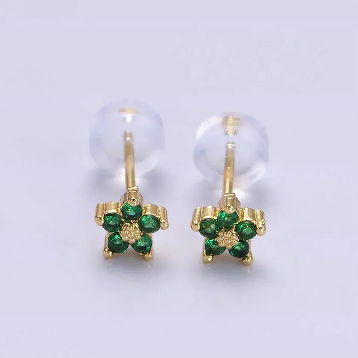Delicate Floral Button Earrings