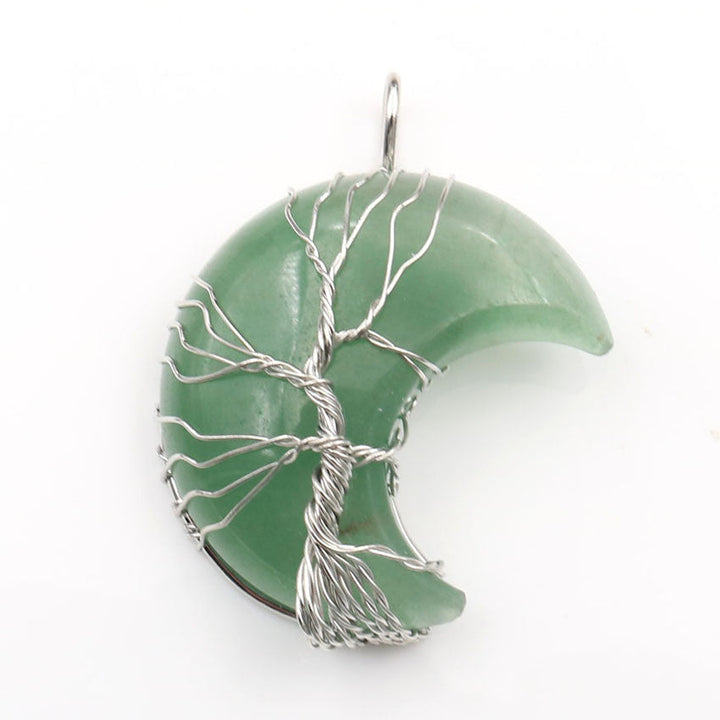 Moonstone Tree of Life Pendant Necklace