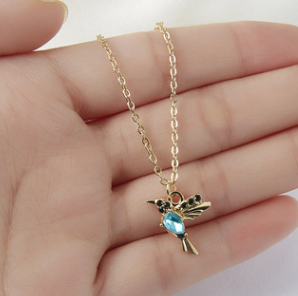 Hummingbird Necklace & Earring Set