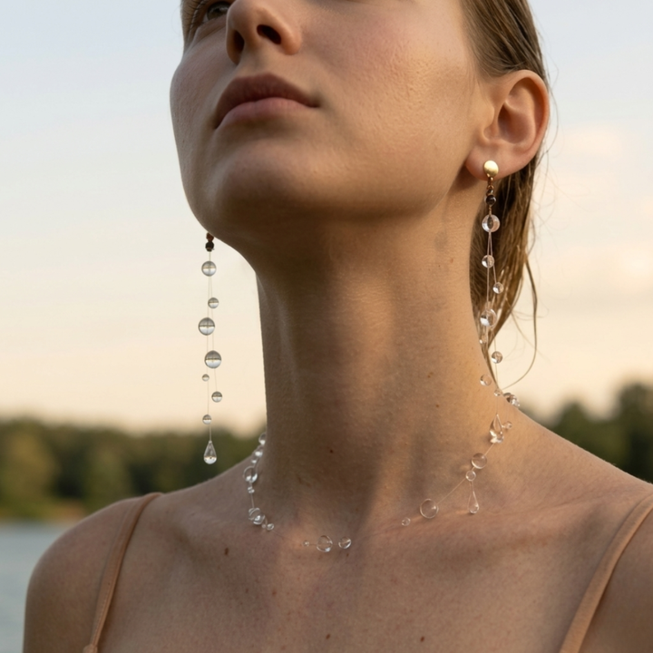 Water Drop Necklace Set" can be rewritten as "Elegant Water Drop Necklace Set.