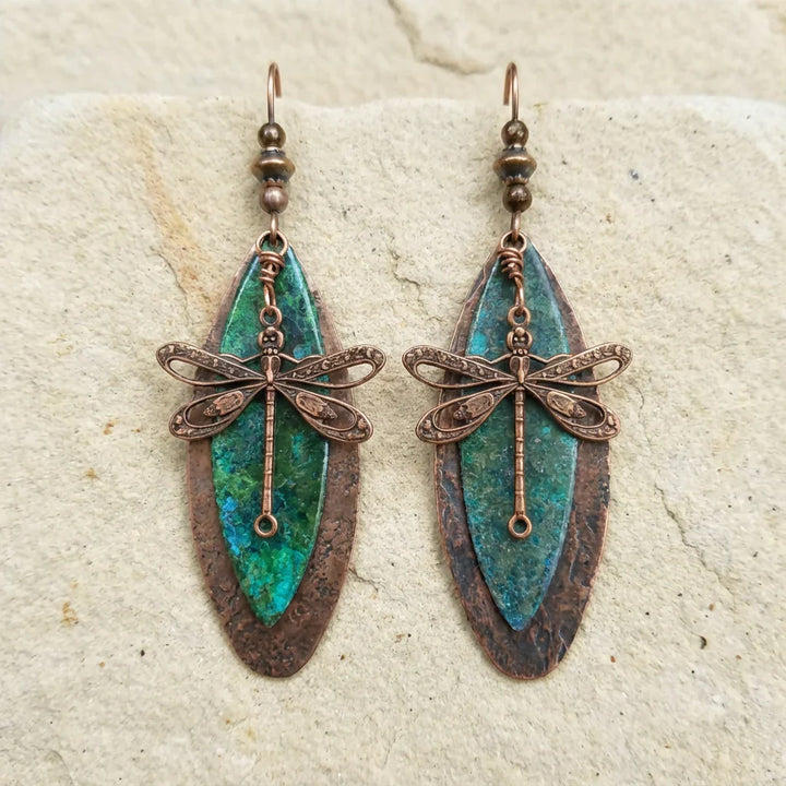 Bohemian Dragonfly Vintage Dangle Earrings