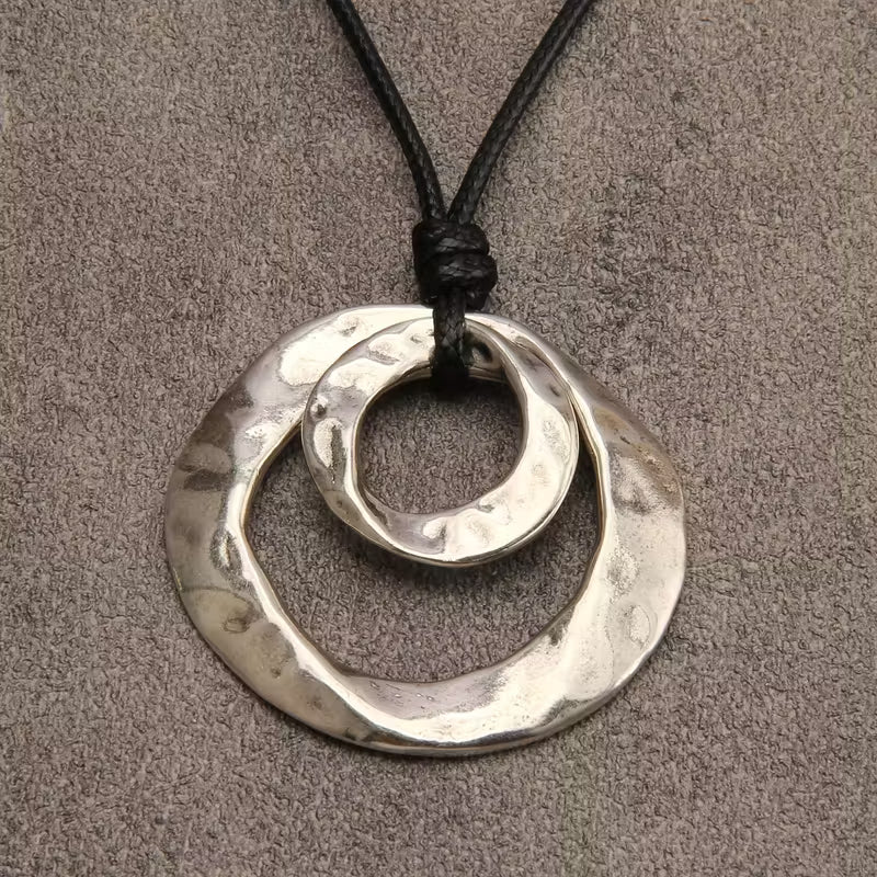 Geometric Circle Pendant Necklace