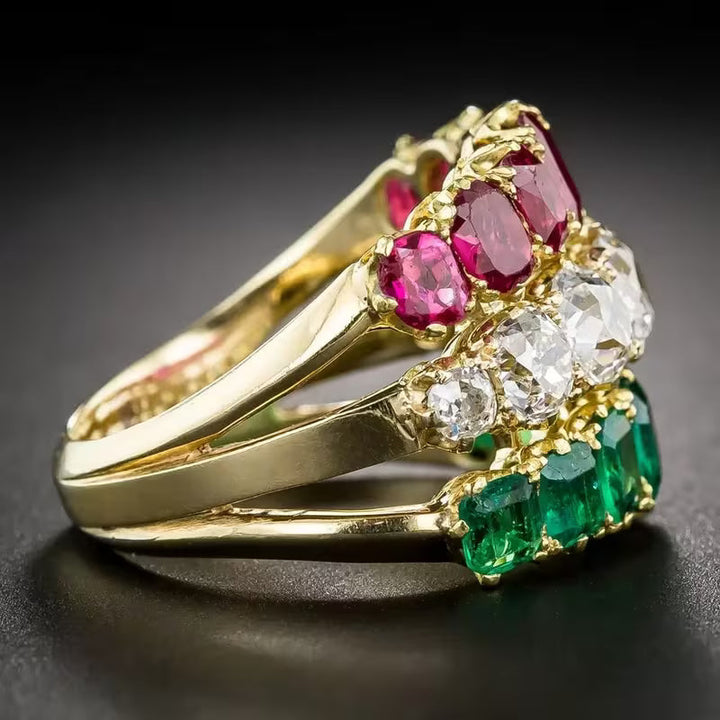 Handcrafted Marquise Cut Cubic Zirconia Engagement Ring