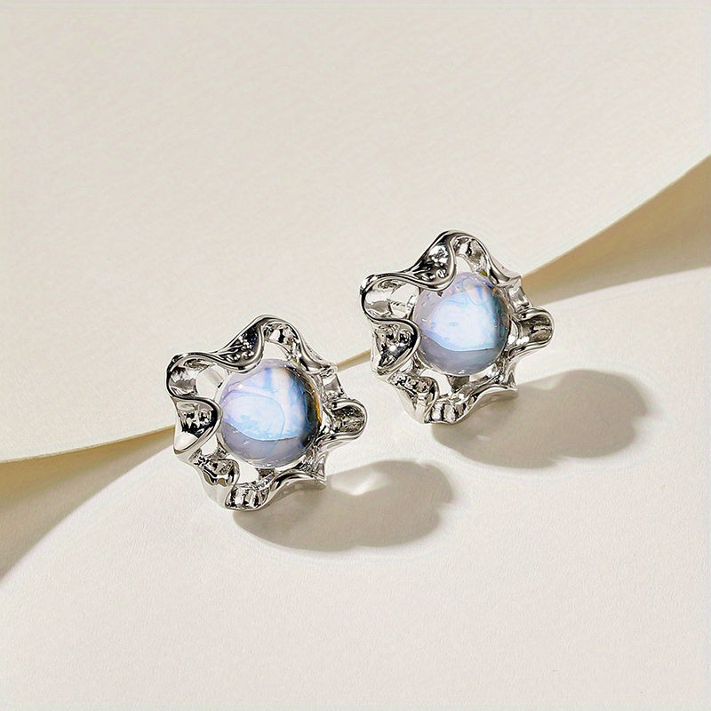 Radiant Full Moon Earrings