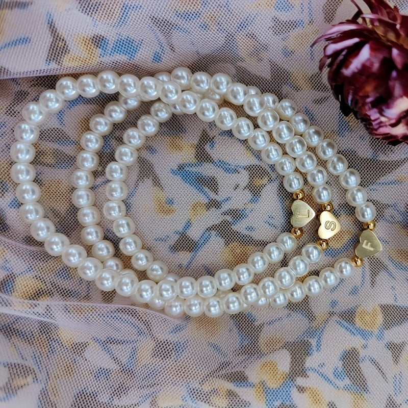 Charming Initial Heart Bracelet