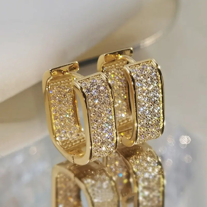 Elegant Crystal Hoop Earrings