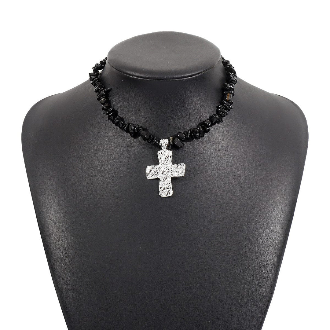 Natural Stone Cross Pendants