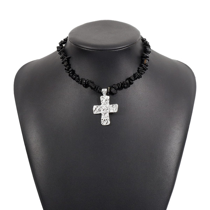 Natural Stone Cross Pendants