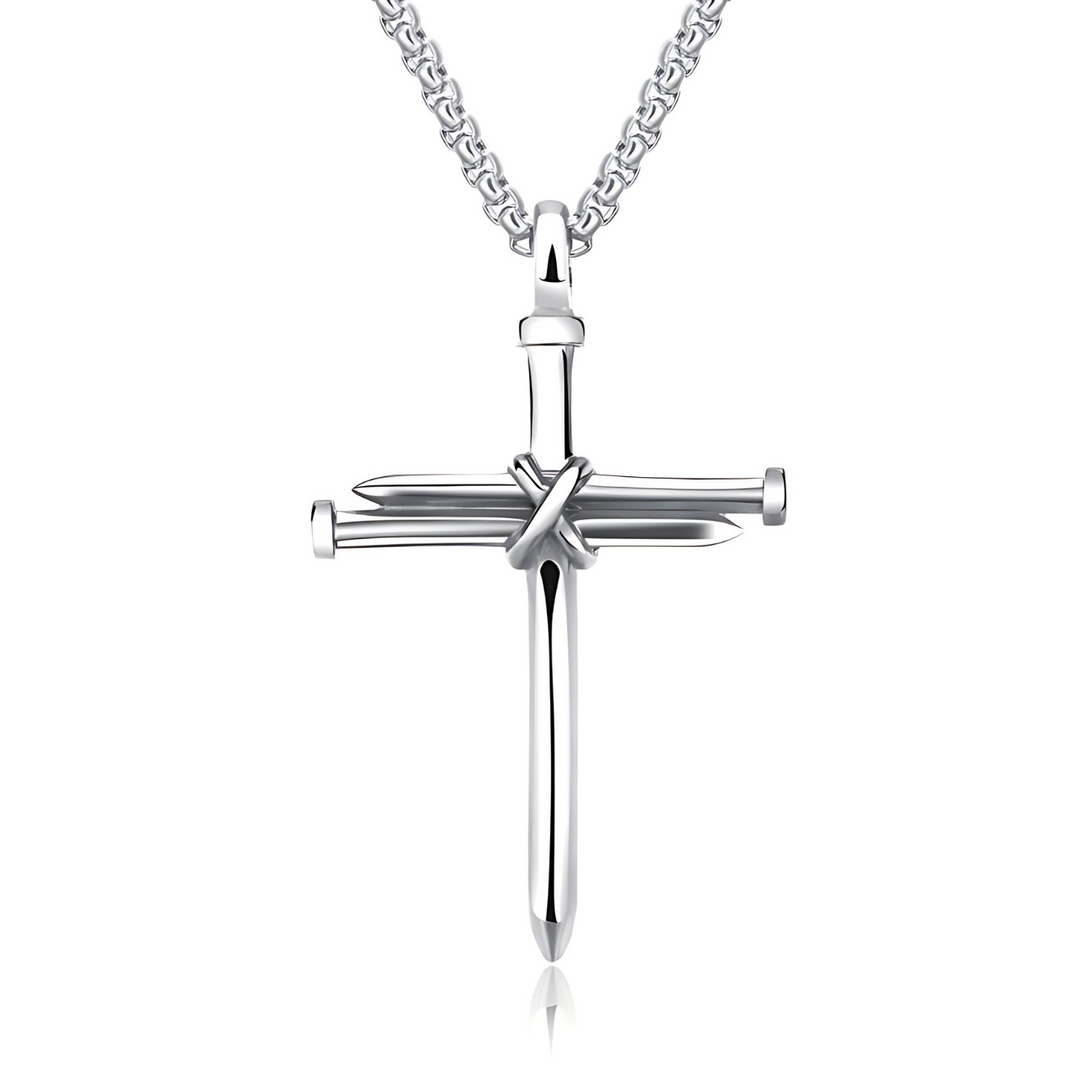 Cross Nail Pendant Necklace