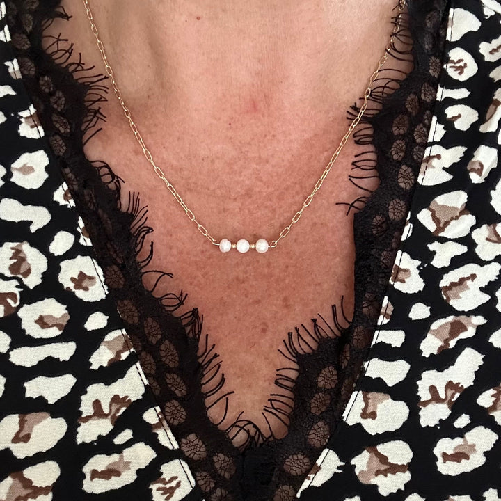 Triple Wish Pearl Necklace