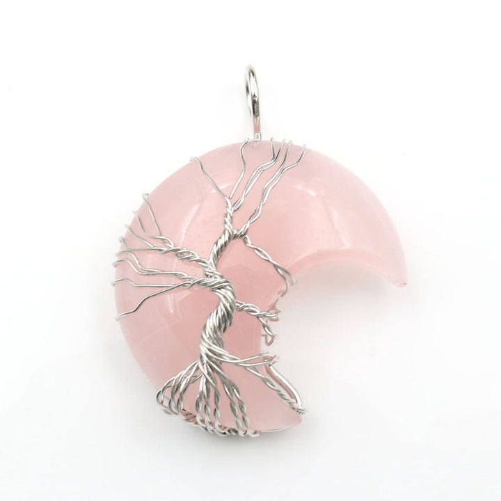 Moonstone Tree of Life Pendant Necklace