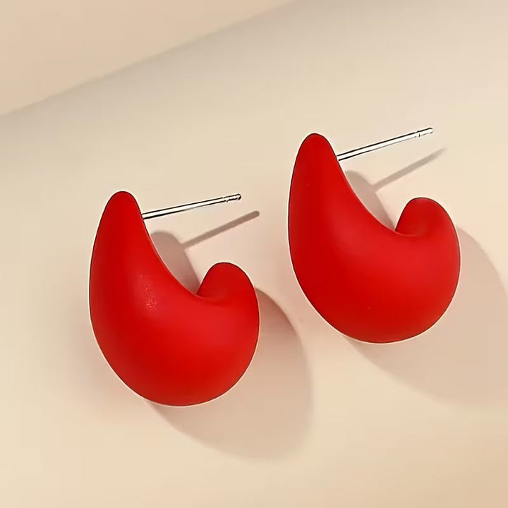 Sleek Minimalist C Earrings