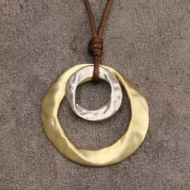 Geometric Circle Pendant Necklace